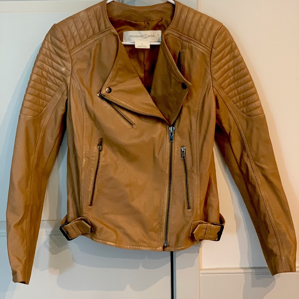 Leather Quilted Moto Jacket
